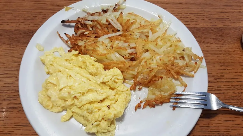 Hash Brown Potatoes & Scrambled Eggs